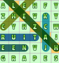 Word Search Fruits