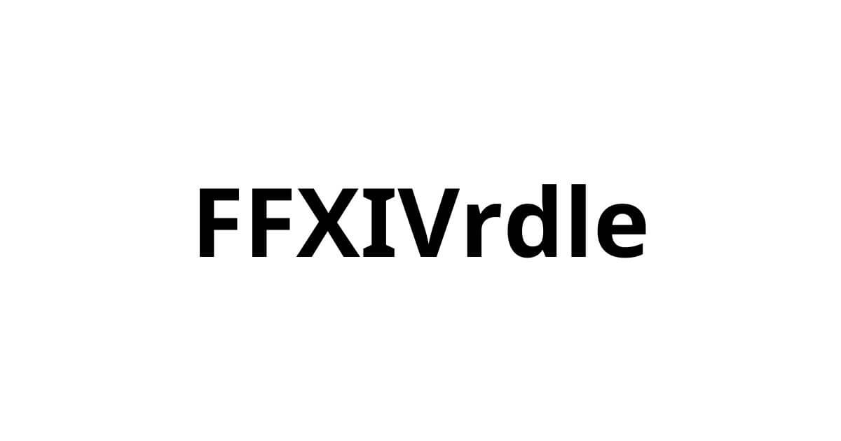 FFXIVrdle